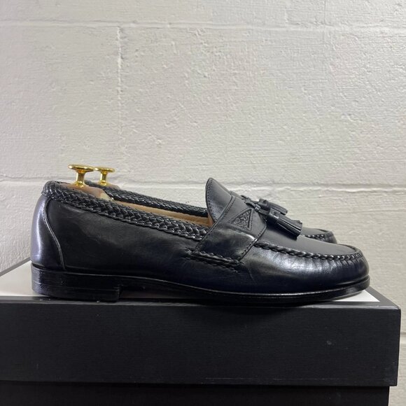 Allen Edmonds 47711 Maxfield Black Leather Tassel Loafers Dress Shoes Men's 11 D - Picture 3 of 9